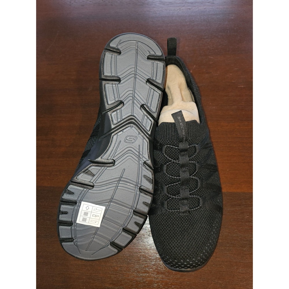 Skechers Gratis Stretch Fit Washable Knit Black Sneakers Chic Newness Size 7 - Picture 7 of 7